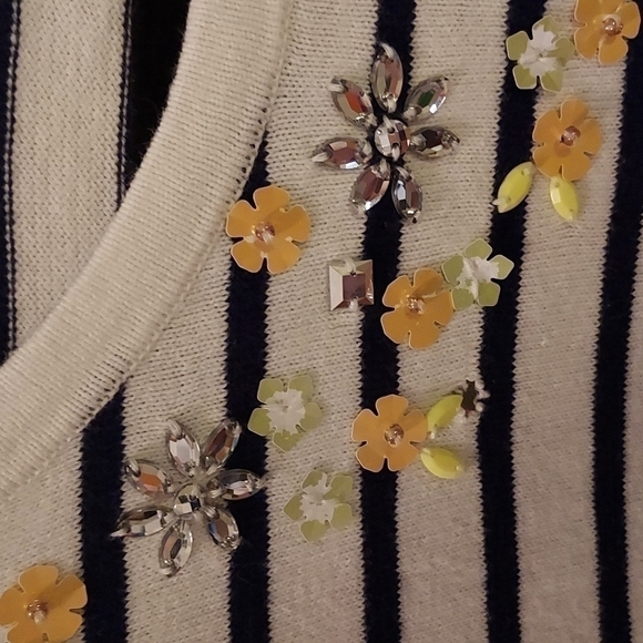 J Crew Factory Short Sleeve Embellished Sweater - Picture 5 of 10